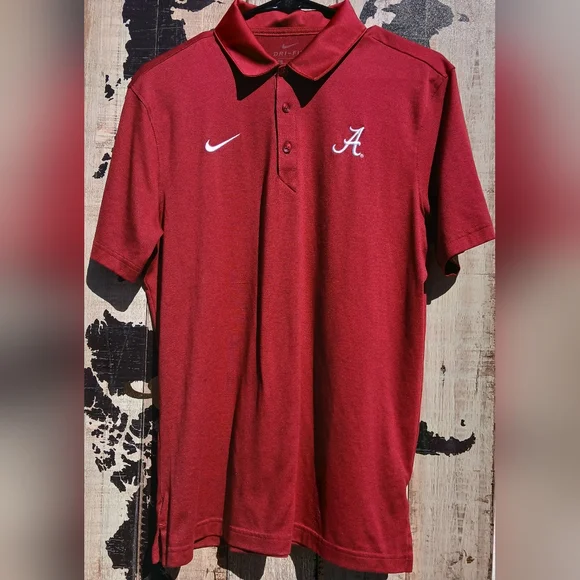 NEW Nike Alabama Crimson Tide Mens DriFIT Victory Stripe Short Sleeve Polo's - Picture 14 of 16